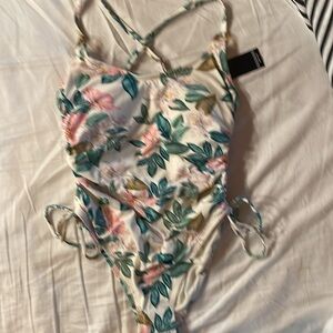 Floral one piece swimsuit